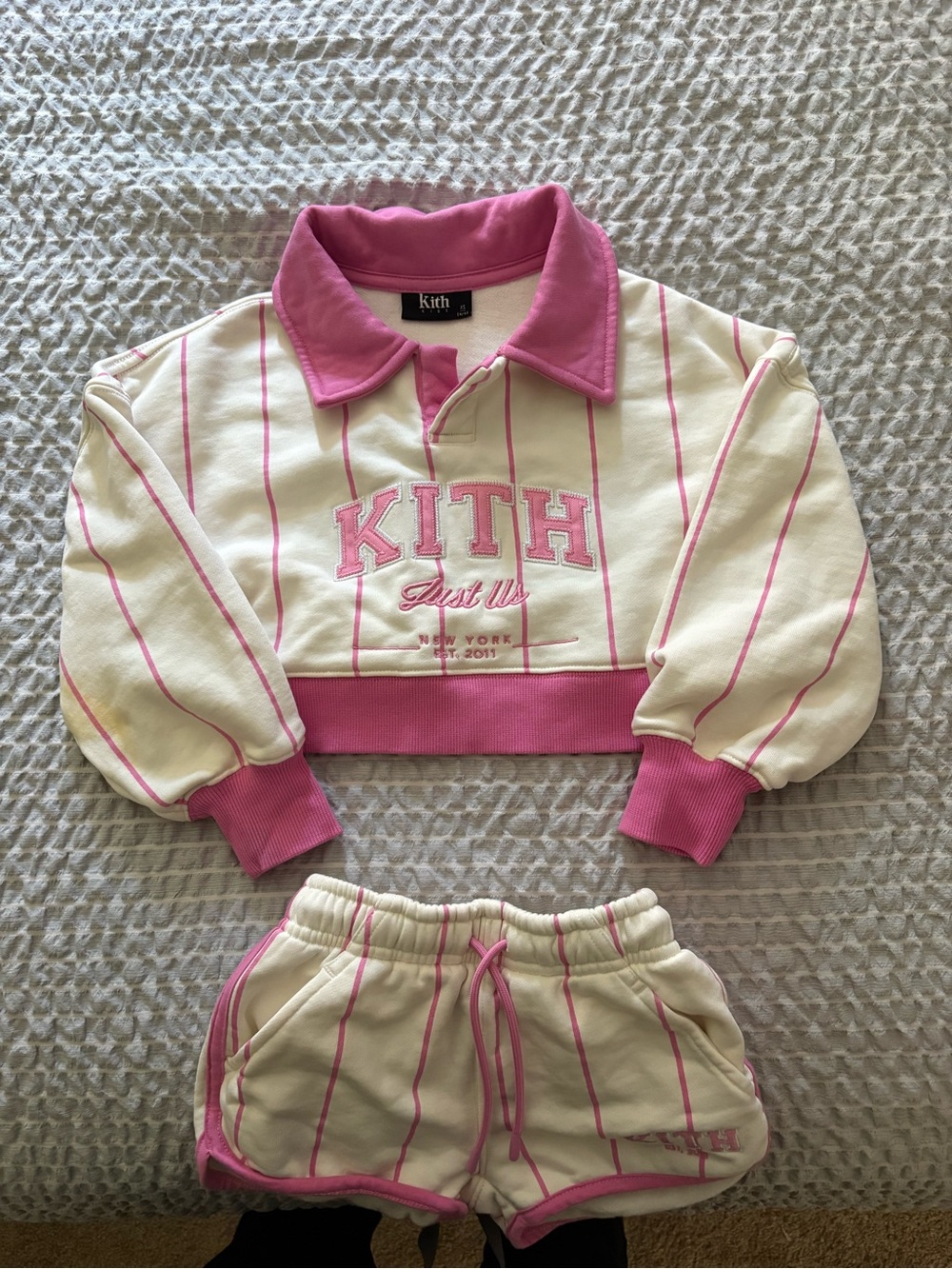 Girls Kith Pink & White Set
